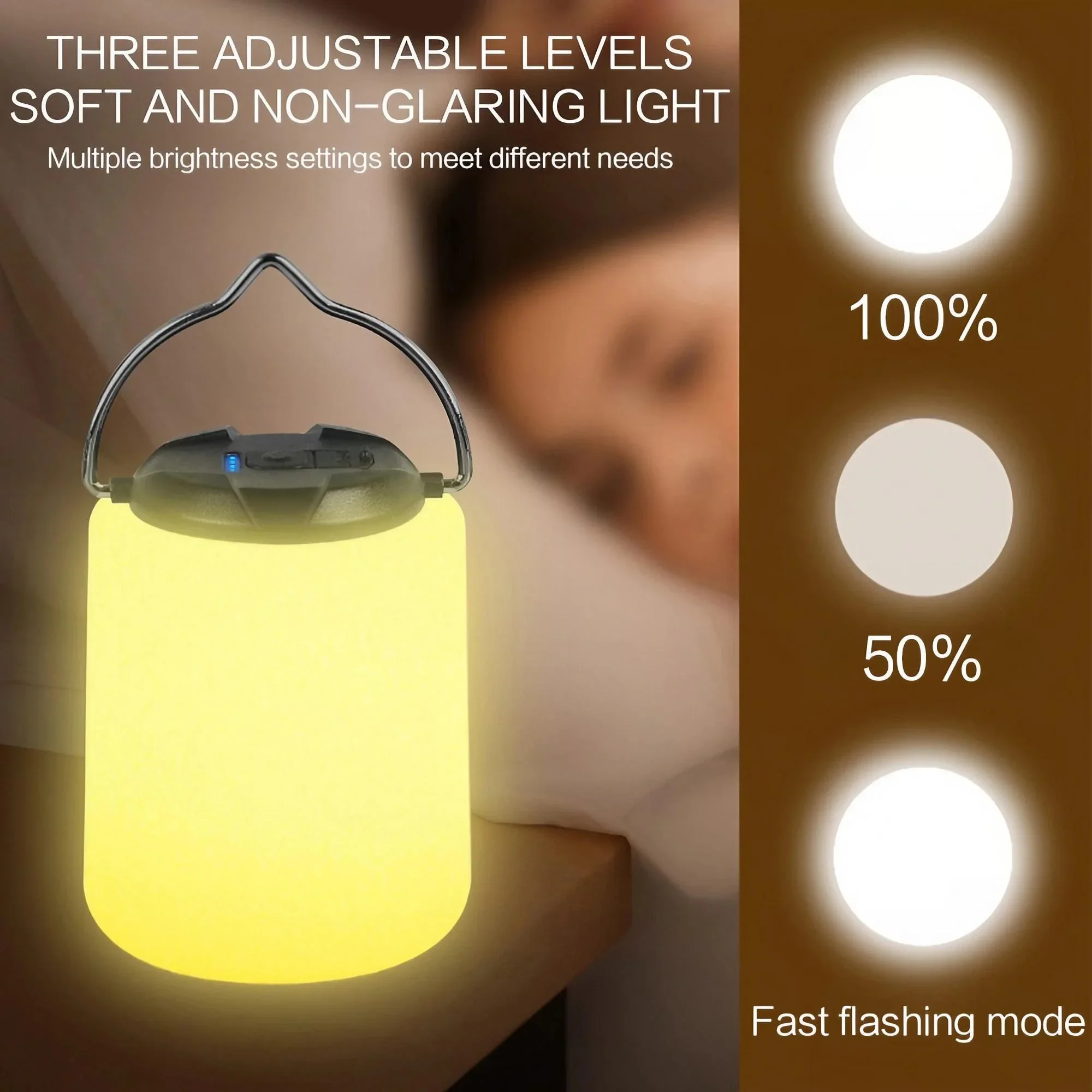 Power Outage Light - 3 Speed Brightness Adjustment USB Rechargeable